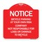 Signmission Bicycle Parking at Your Own Risk Company Not Responsible for Loss or Damage to, A-DES-RW-1818-23537 A-DES-RW-1818-23537 - alternate 1